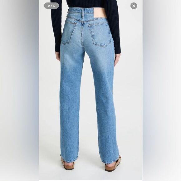 RAG AND BONE Alex Non stretch High Waist Straight Leg Fly buttons Jeans - Picture 14 of 14